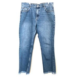 Anthropologie Mid Wash Straight Jeans